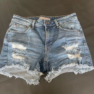 Denim Distressed Shorts